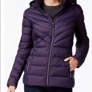 Michael Kors Packable Down Coat in Purple